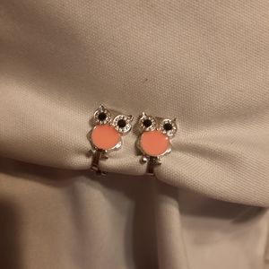 Owl clip on earrings